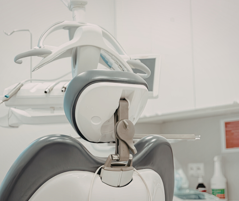 Dentist in High River AB performing comprehensive dental exam at Blossom Dental Centre